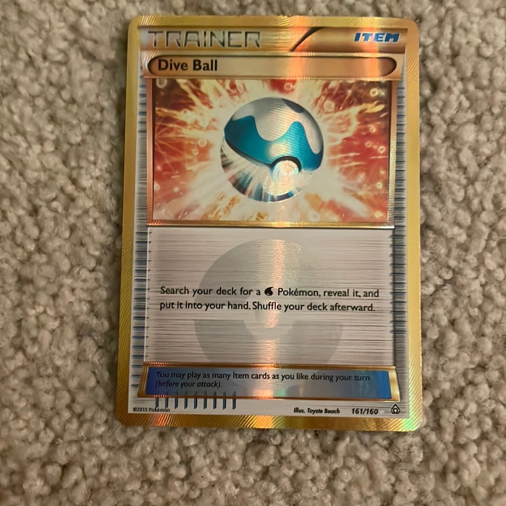 161/160 Dive Ball Item Card Secret Rare